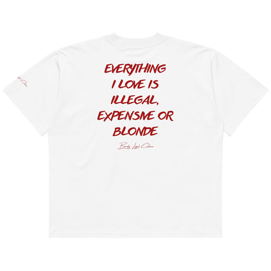 "I Love Blondes" Oversized T-Shirt