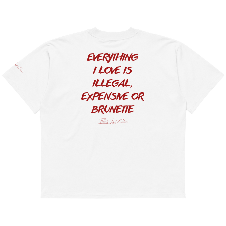 "I Love Brunettes" Oversized T-Shirt