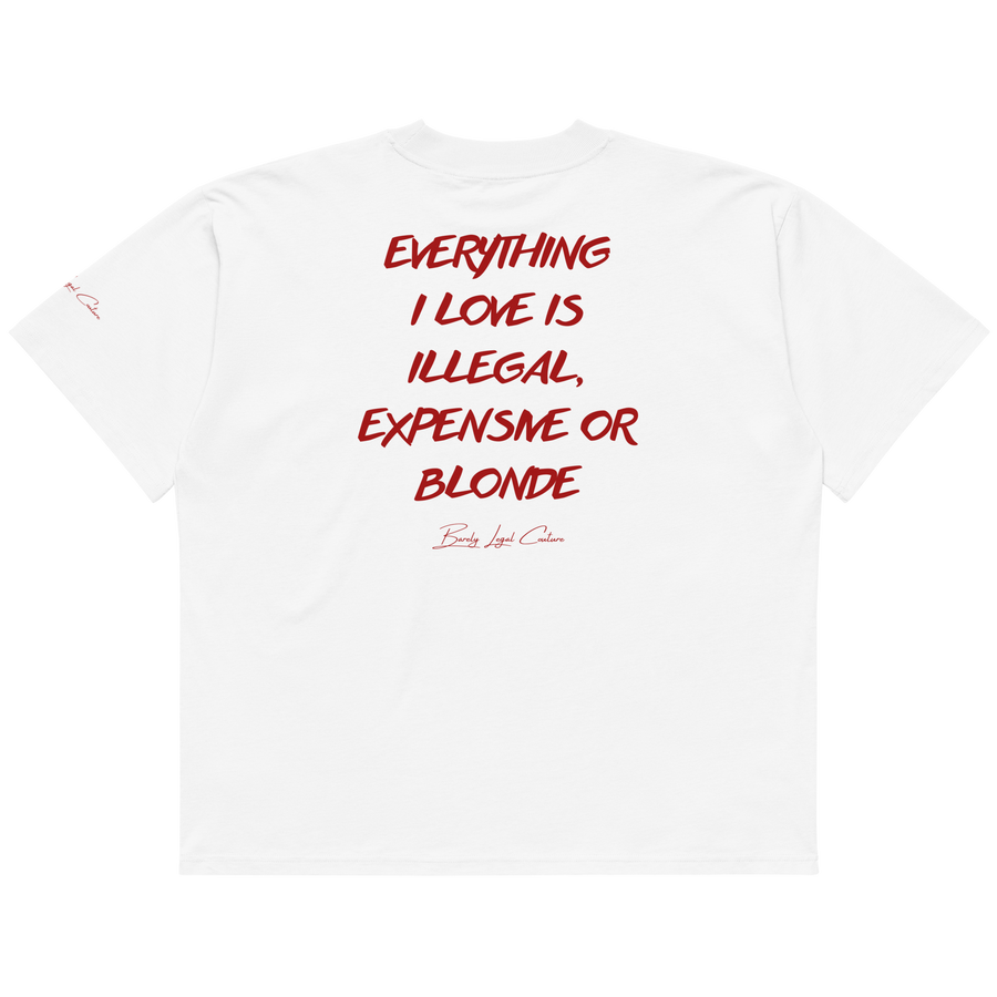 "I Love Blondes" Oversized T-Shirt