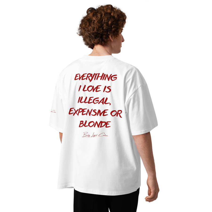 "I Love Blondes" Oversized T-Shirt